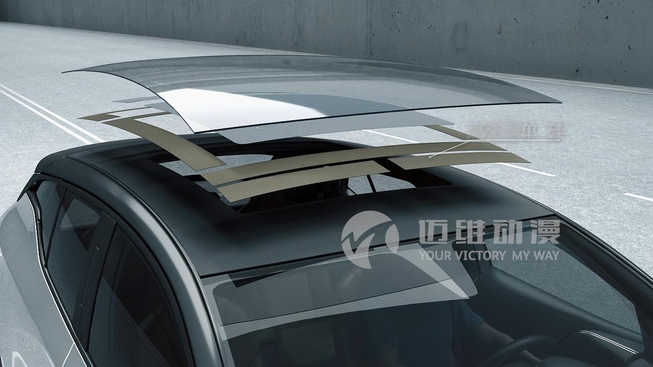 祝賀邁維動漫制作汽車太陽能天窗及系統三維動畫宣傳片(圖3) 祝賀邁維動漫制作汽車太陽能天窗及系統三維動畫宣傳片(圖3)