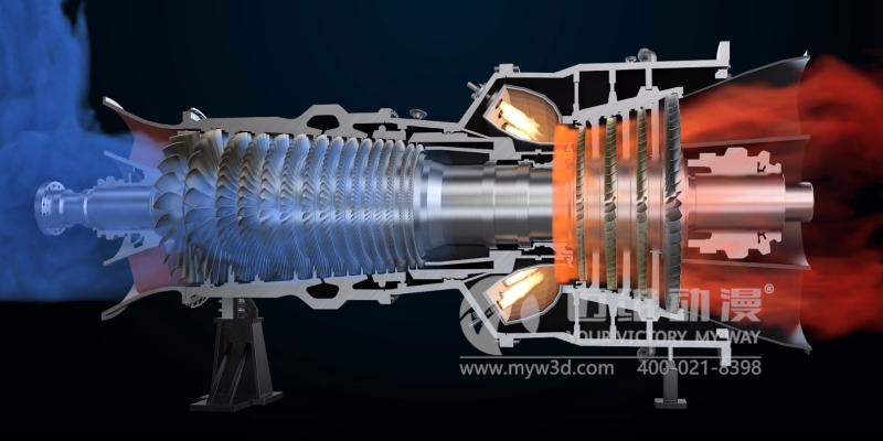 燃氣輪機三維動畫(圖1) 燃氣輪機三維動畫(圖1)