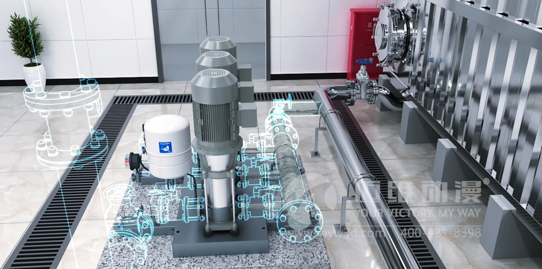 二次供水系統三維動畫(圖1)