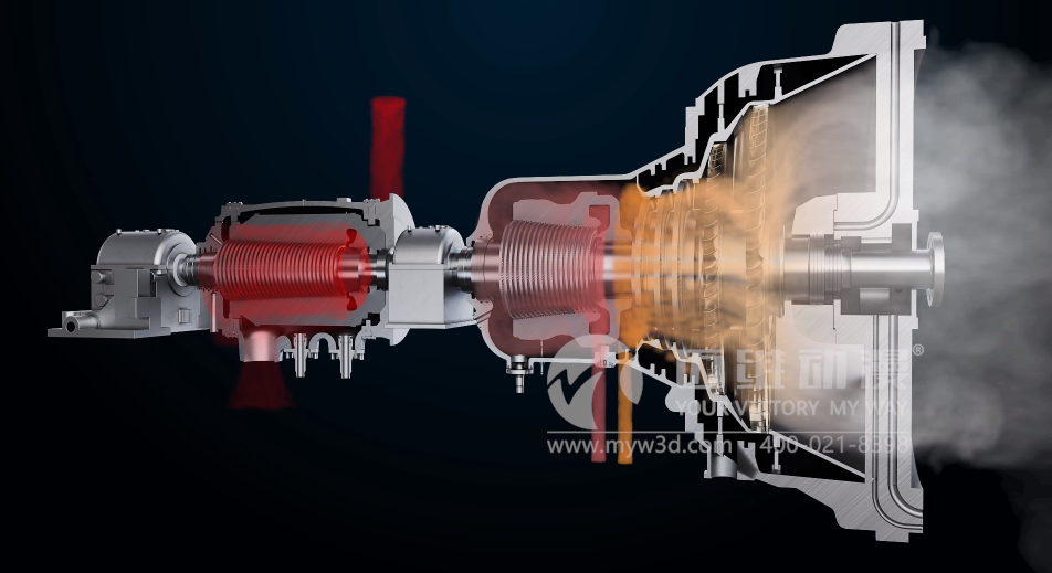 高中低壓缸汽輪機產品演示三維動畫(圖1) 高中低壓缸汽輪機產品演示三維動畫(圖1)