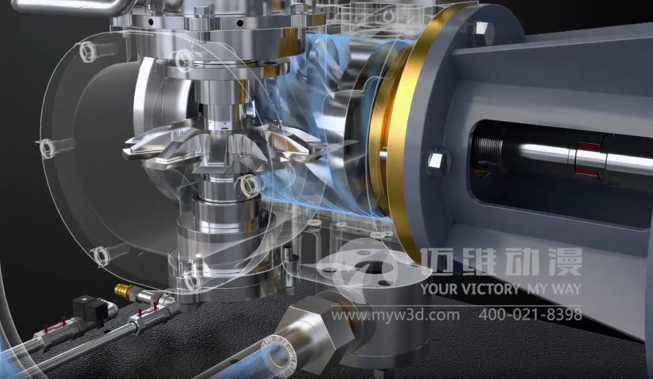 水潤滑空壓機三維動畫展示(圖2) 水潤滑空壓機三維動畫展示(圖2)