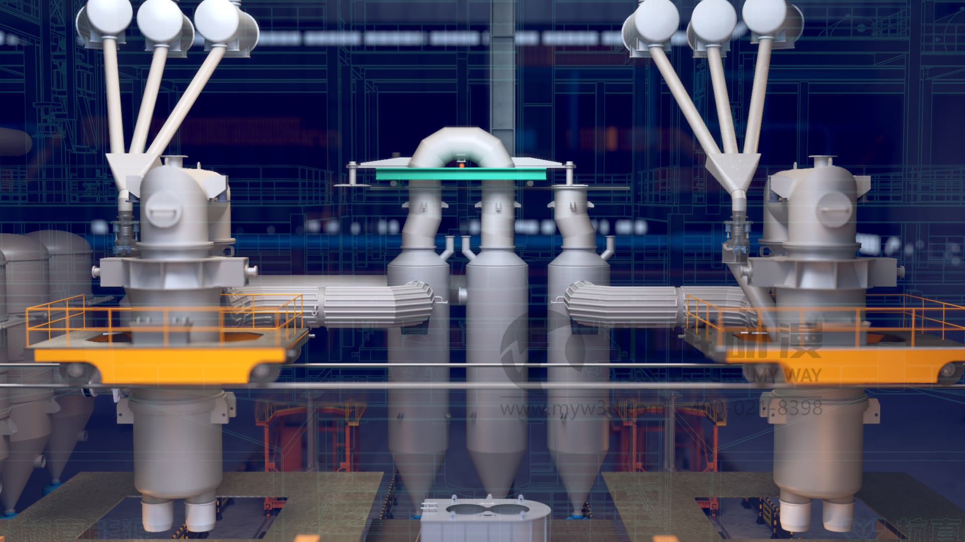 熔煉工藝流程三維動畫展示(圖1) 熔煉工藝流程三維動畫展示(圖1)