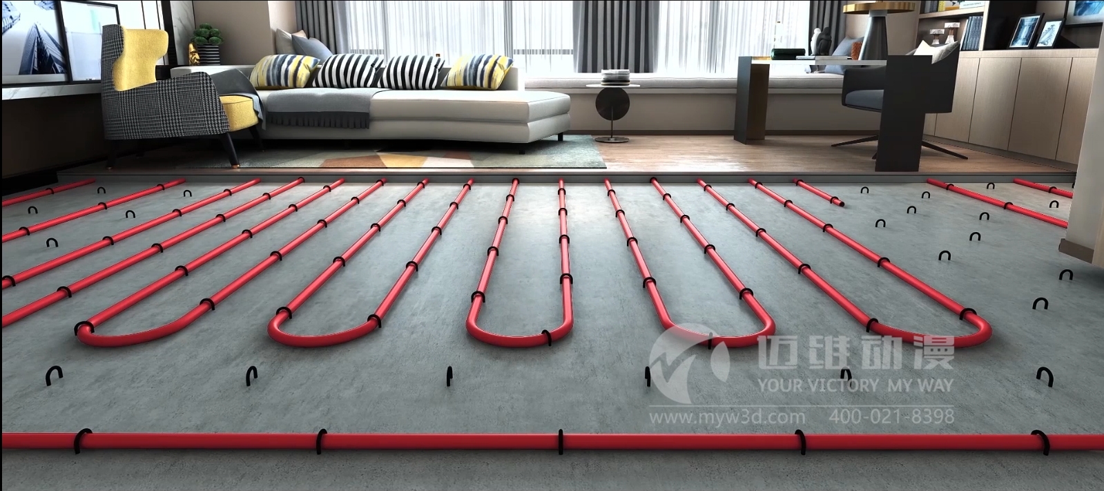 室內管道安裝三維動畫展示(圖4) 室內管道安裝三維動畫展示(圖4)