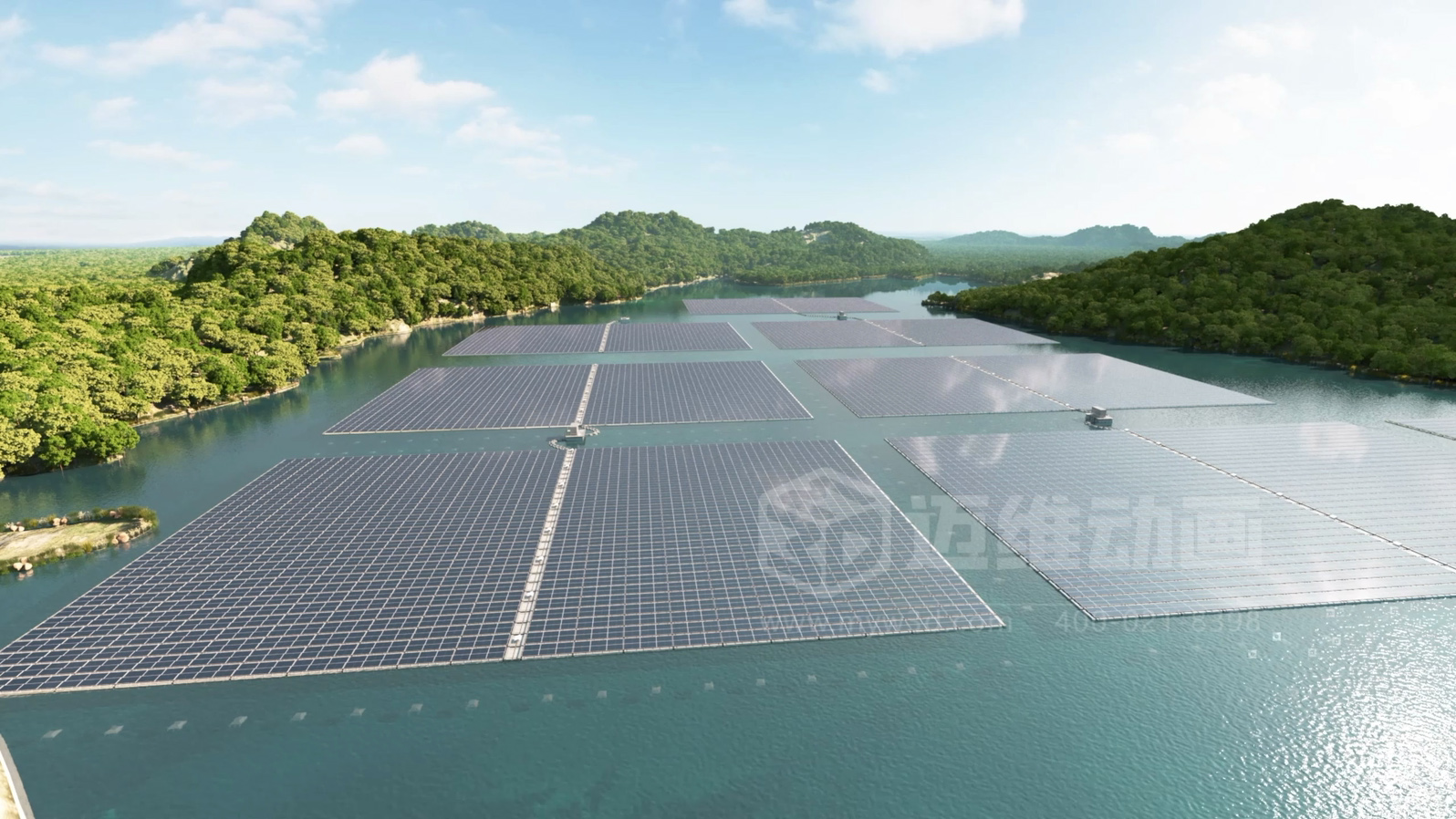 漂浮式光伏支架產(chǎn)品三維動(dòng)畫展示(圖1) 漂浮式光伏支架產(chǎn)品三維動(dòng)畫展示(圖1)