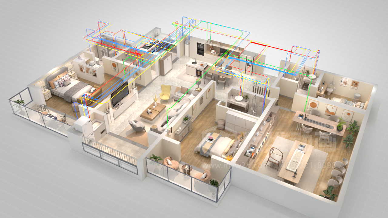 室內管道施工工藝三維動畫展示(圖1)