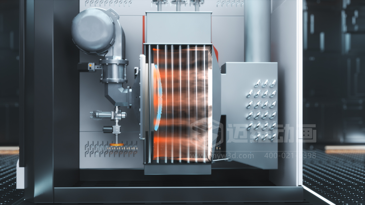 工業三維動畫：開啟鍋爐系統原理理解的新視角！(圖1)