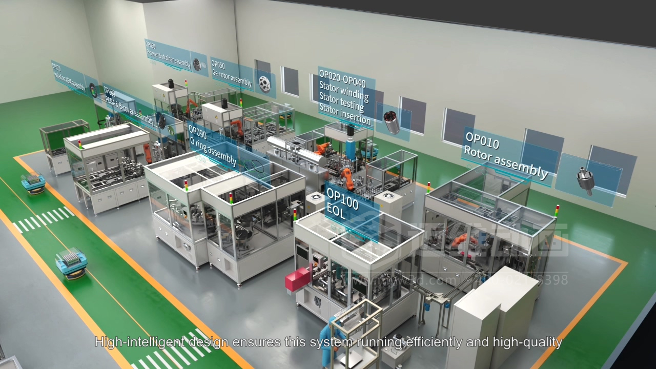 寧波圣龍汽車零部件工業自動化生產線三維動畫宣傳片行業解決方案(圖3)