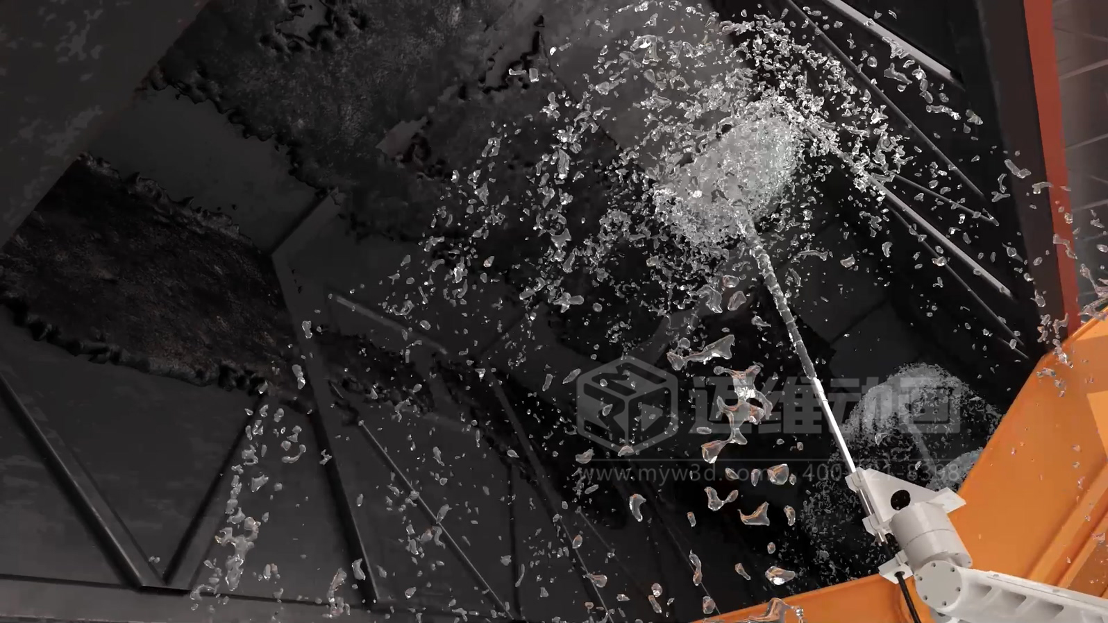 智能工廠工藝流程展示如何做到直觀易懂?工業3D動畫制作實景還原火車廂余料自動化清洗全流程(圖2) 智能工廠工藝流程展示如何做到直觀易懂?工業3D動畫制作實景還原火車廂余料自動化清洗全流程(圖2)