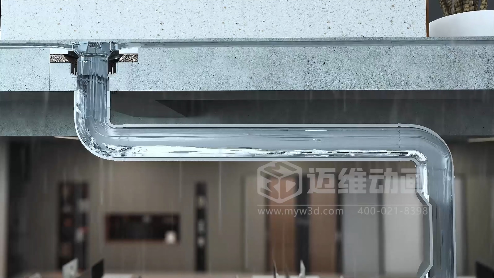 虹吸雨水管道系統三維動畫展示(圖4) 虹吸雨水管道系統三維動畫展示(圖4)