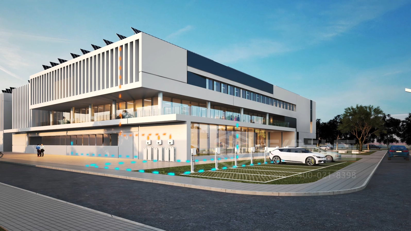 工商業儲能解決方案-三相混合儲能逆變器三維動畫展示(圖3)