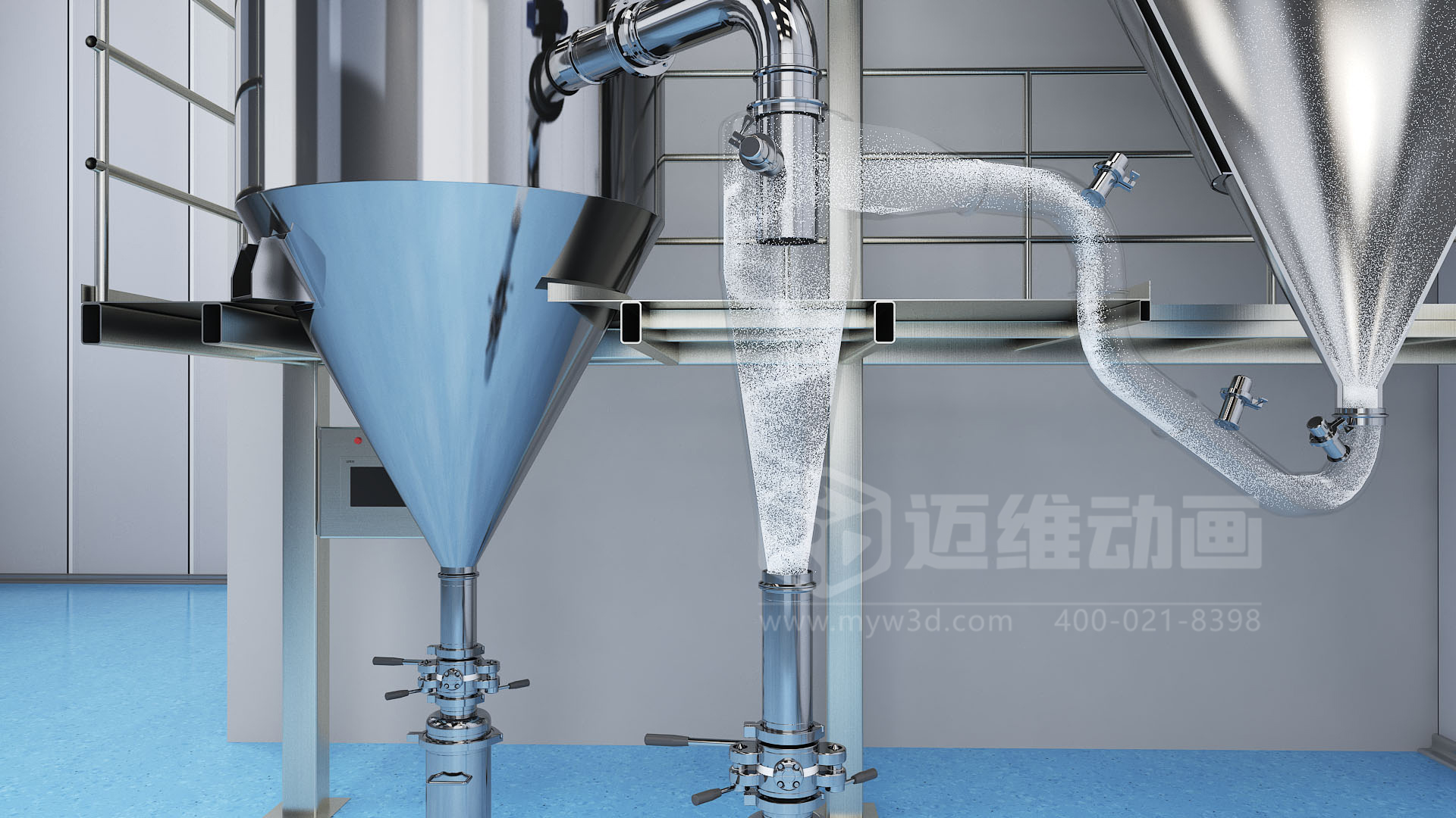 氮氣密閉循環型噴霧干燥機三維動畫(圖1) 氮氣密閉循環型噴霧干燥機三維動畫(圖1)