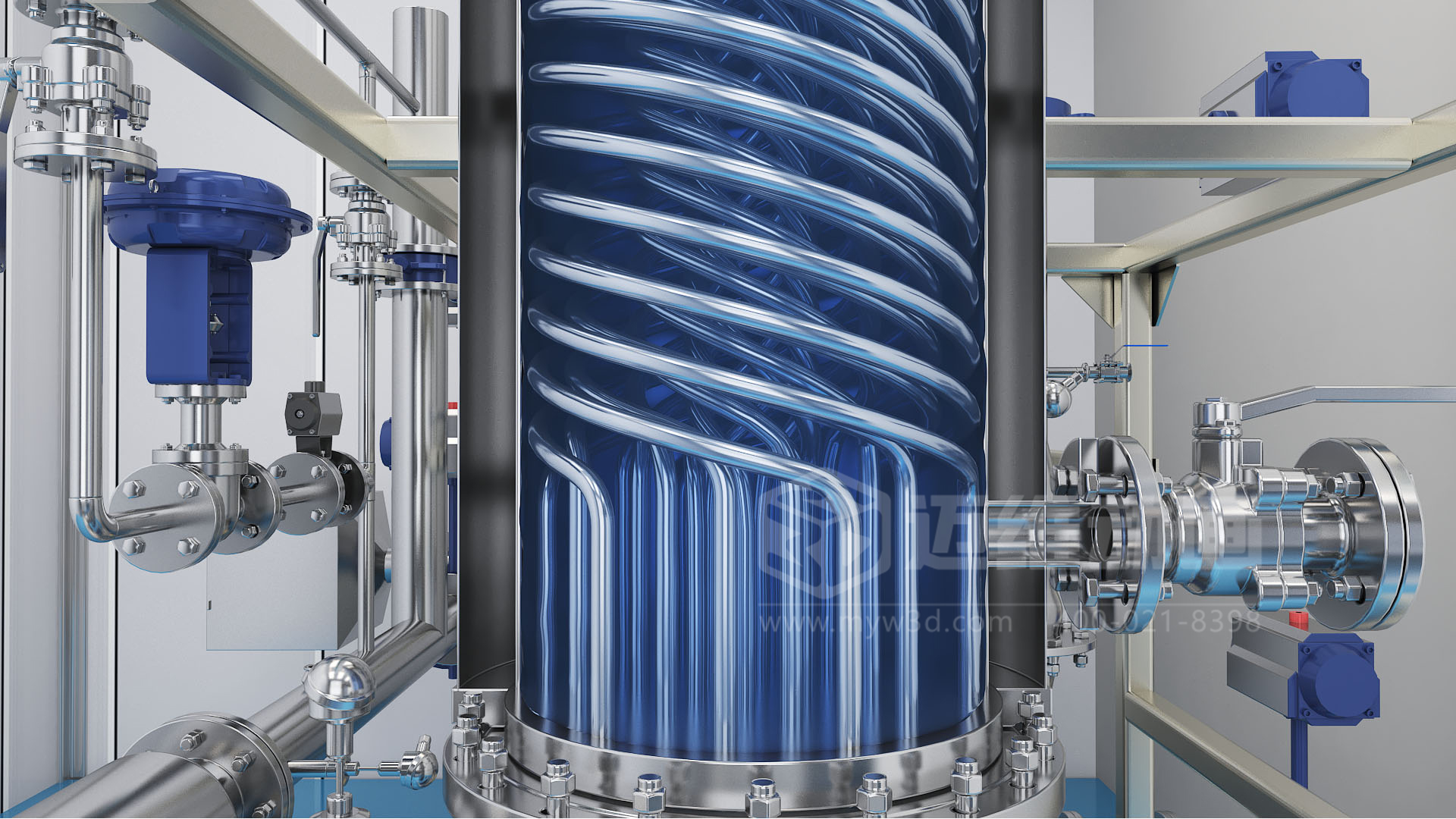 氮氣密閉循環型噴霧干燥機三維動畫(圖2) 氮氣密閉循環型噴霧干燥機三維動畫(圖2)