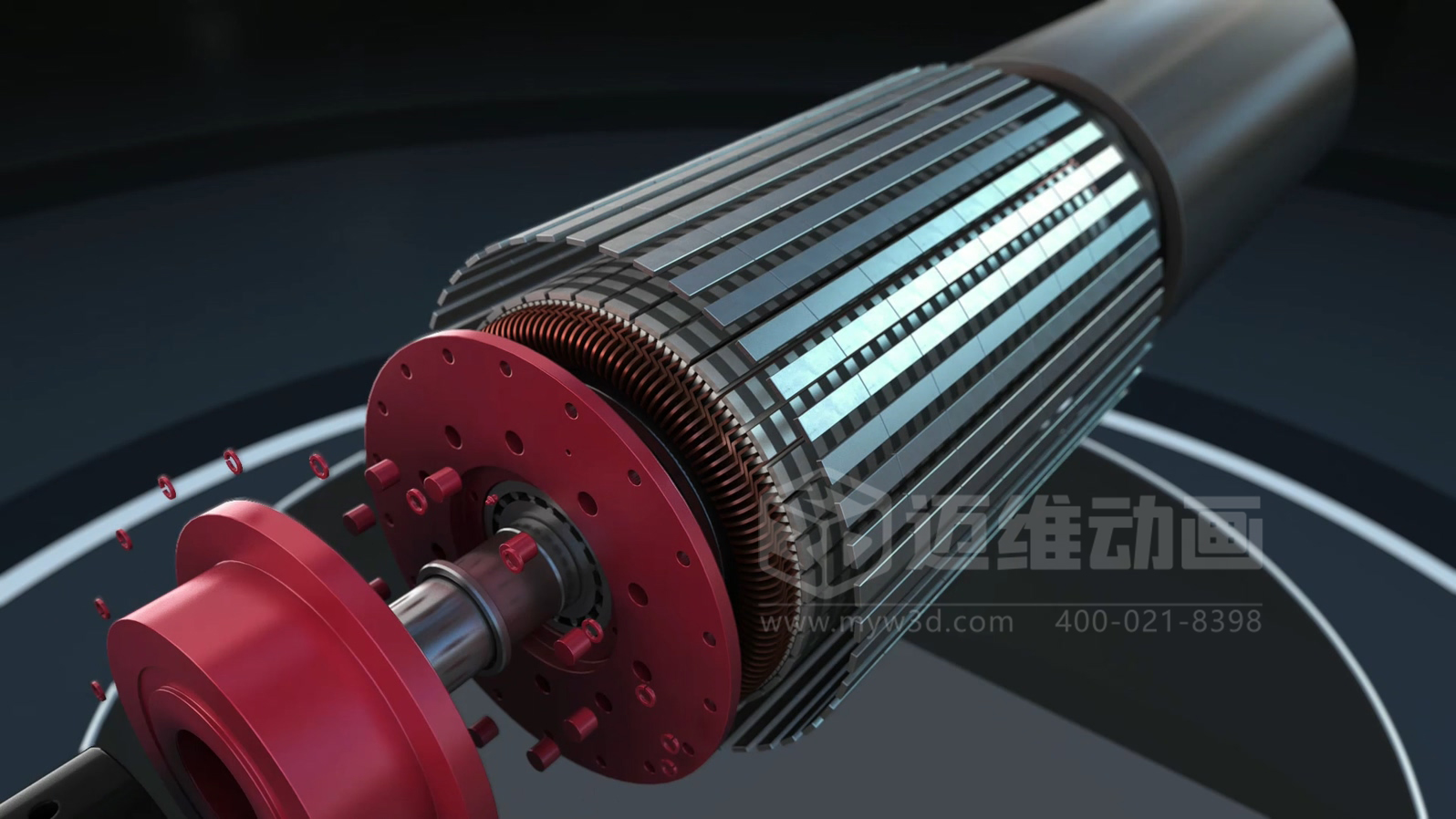 電機企業選型必看！三維動畫還原永磁直驅電機全場景表現：從結構、效能到場景應用，可視化看懂 “無齒輪驅動” 黑科技(圖2)