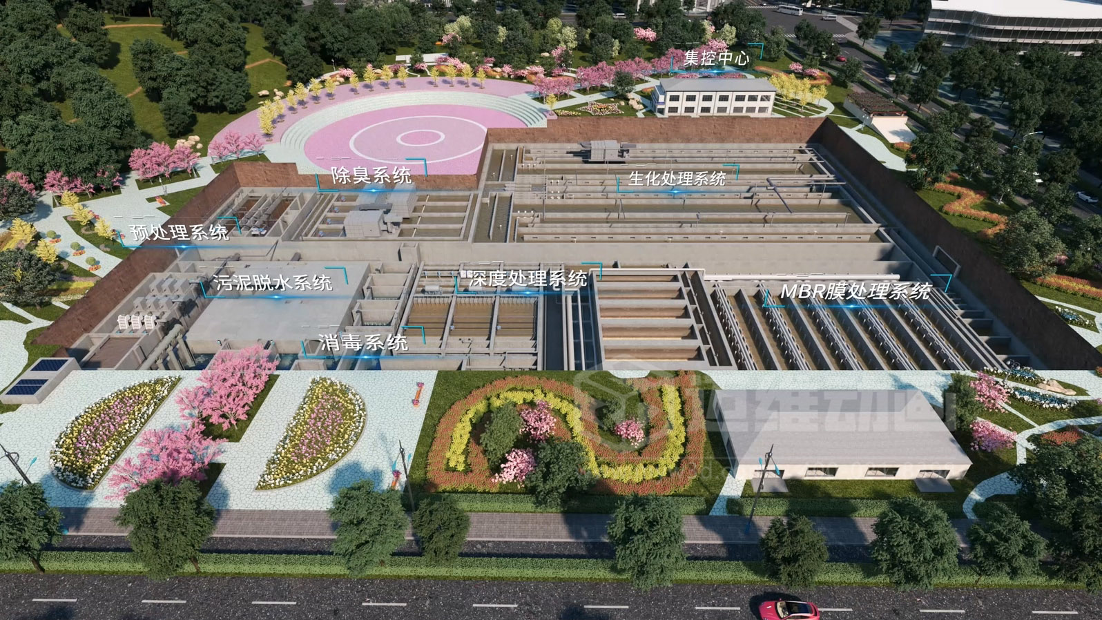 市政污水處理工藝三維動畫(圖1) 市政污水處理工藝三維動畫(圖1)