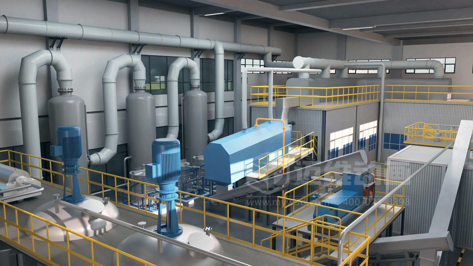 餐廚垃圾處理工藝三維動畫(圖2)