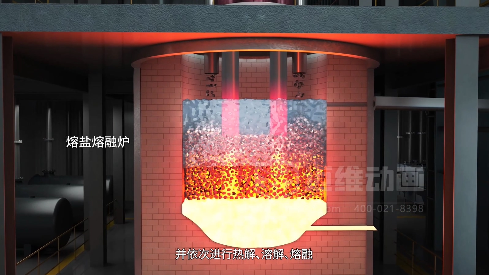生活垃圾焚燒飛灰熔鹽熔融資源化工藝技術(shù)三維動(dòng)畫(huà)(圖5)